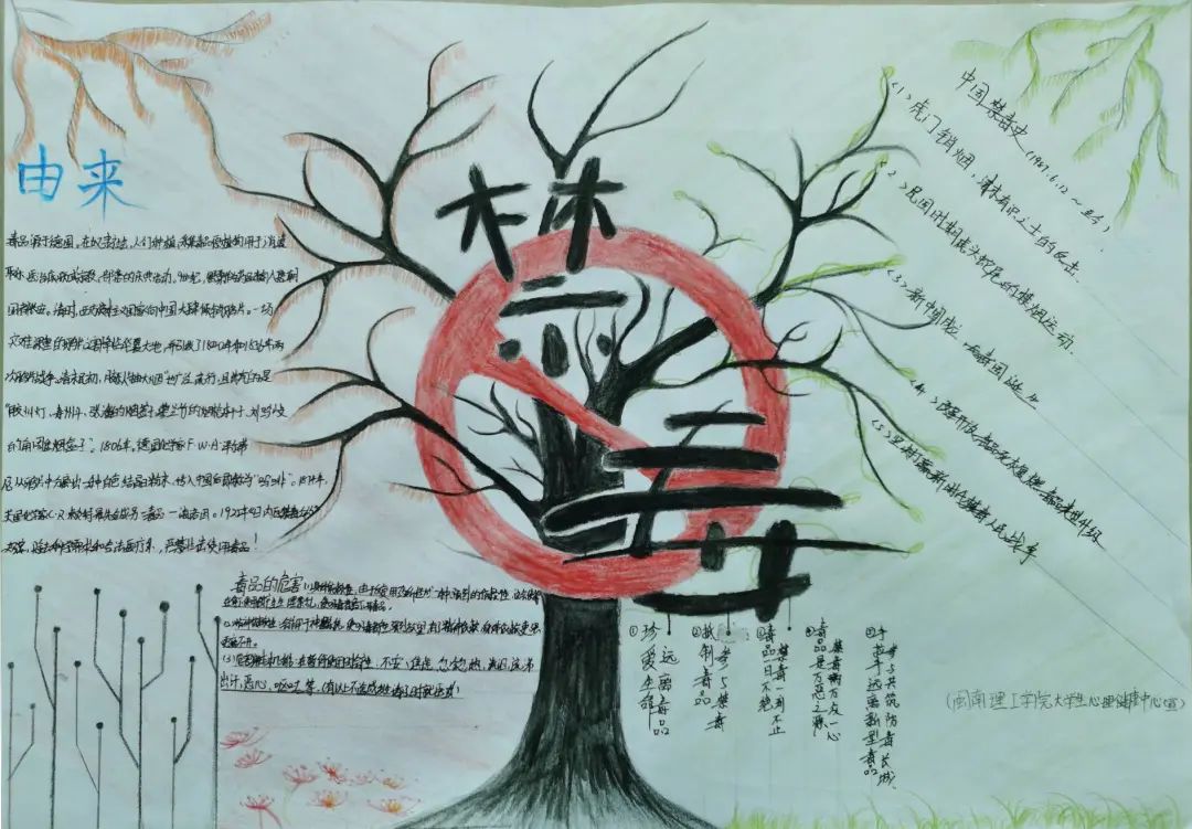 简单好看的6.26国际禁毒日手抄报-图4