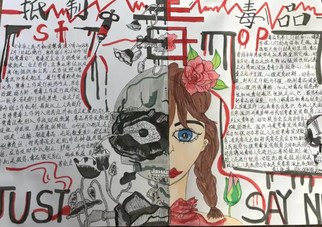 2022禁毒手抄报怎么画好看-图1