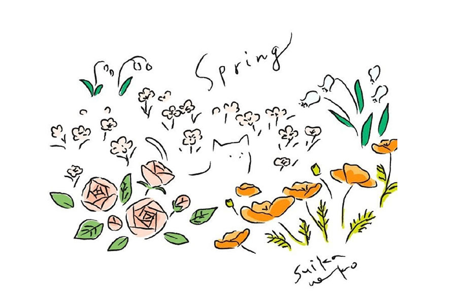 猫咪与花儿简笔画，又简单又美好-图7