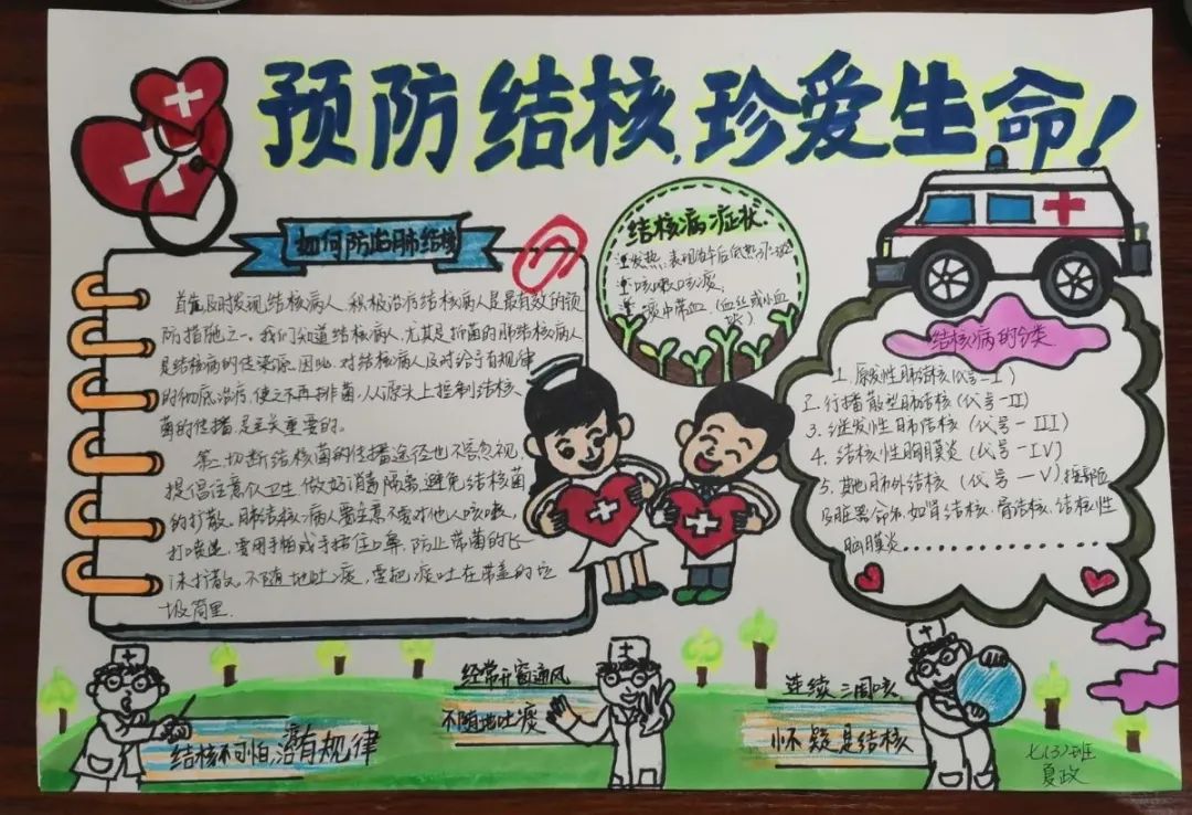 携手预防结核 守护校园健康手抄报5张-图5