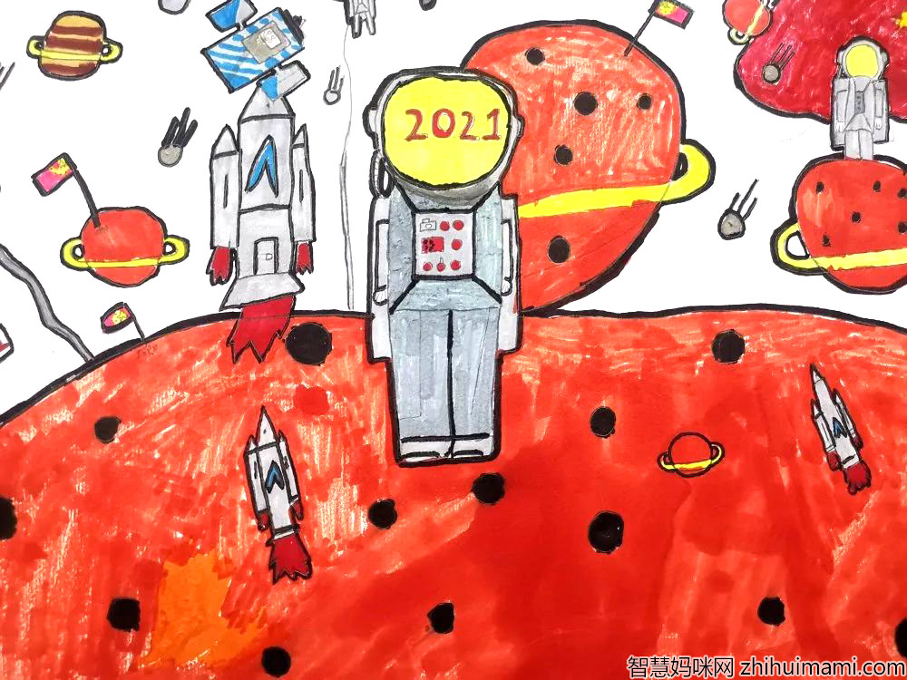 庆祝建党100周年儿童画作品-图4