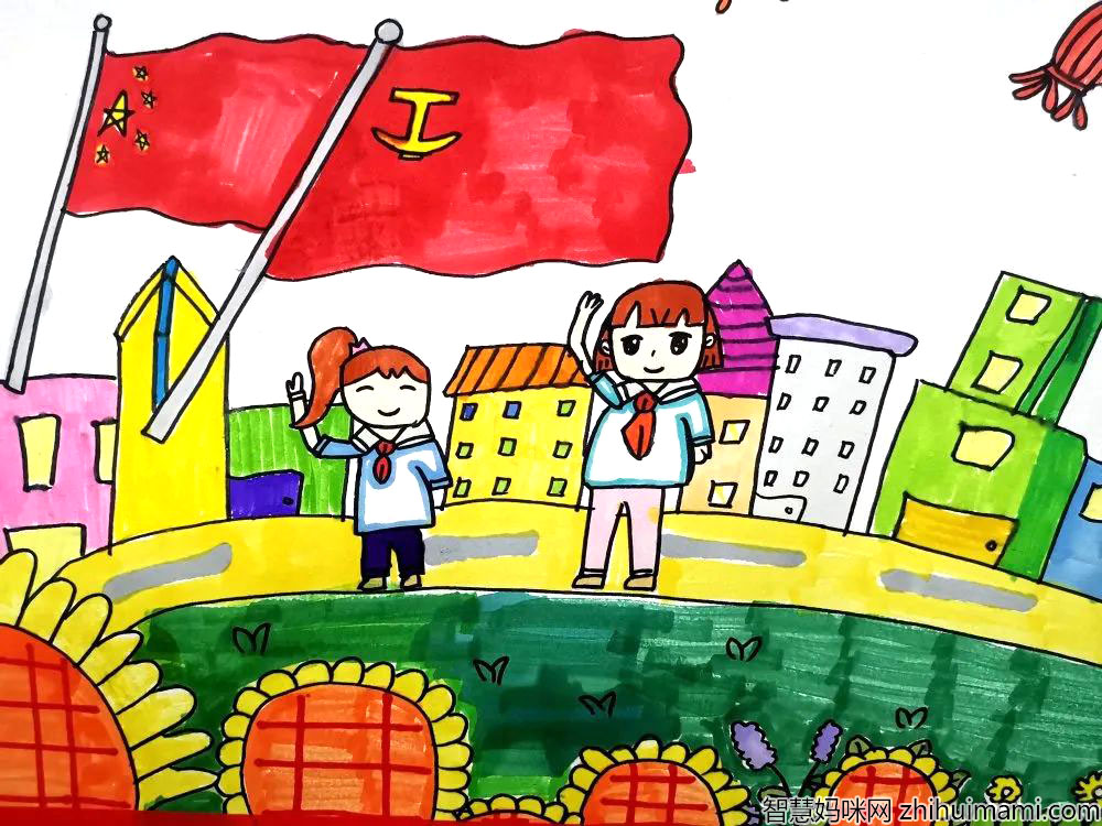 庆祝建党100周年儿童画作品-图5
