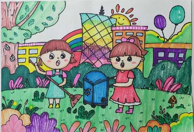 一启爱 快乐六一绘画优秀作品（四年级）-图4