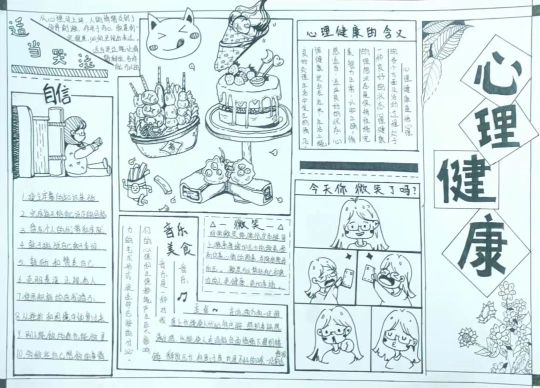 “向阳而生 从心开始”心理健康主题手抄报精选-图1