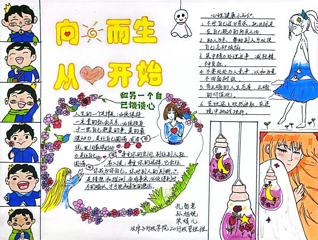 “放飞心情 自信人生”心理健康宣传手抄报-图3