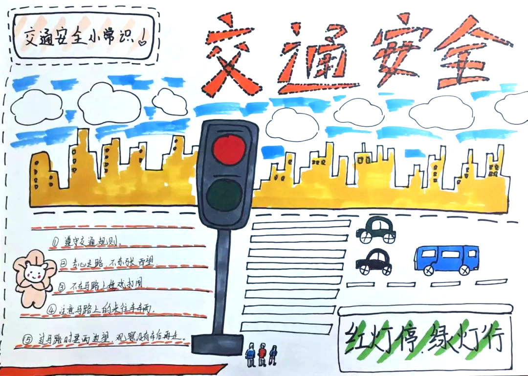 暑期安全主题学生手抄报图片 防雷电、防震减灾、防溺水、防火、防诈骗、交通安全-图4