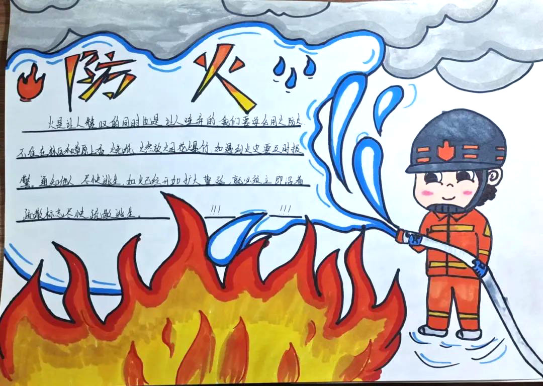 暑期安全主题学生手抄报图片 防雷电、防震减灾、防溺水、防火、防诈骗、交通安全-图5