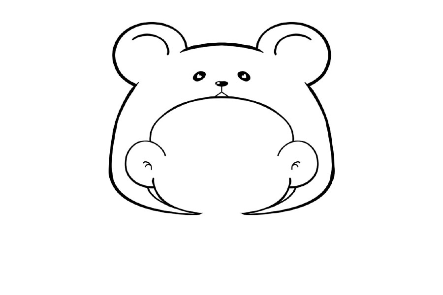 喝杯咖啡提提神 可爱小男孩简笔画画法步骤-图2