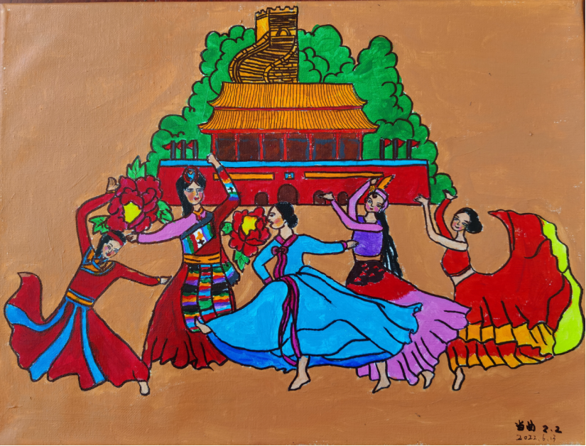 “喜迎党的二十大”优秀绘画作品-图1