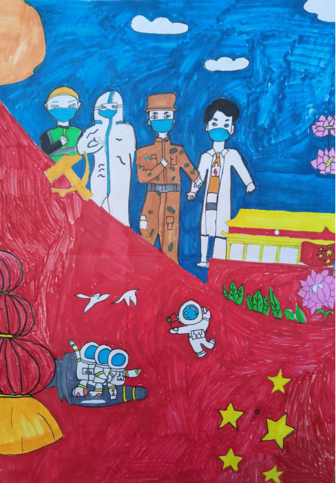 “喜迎党的二十大”优秀绘画作品-图3