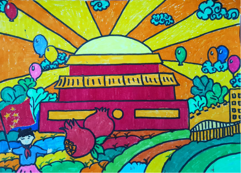 “喜迎党的二十大”优秀绘画作品-图5