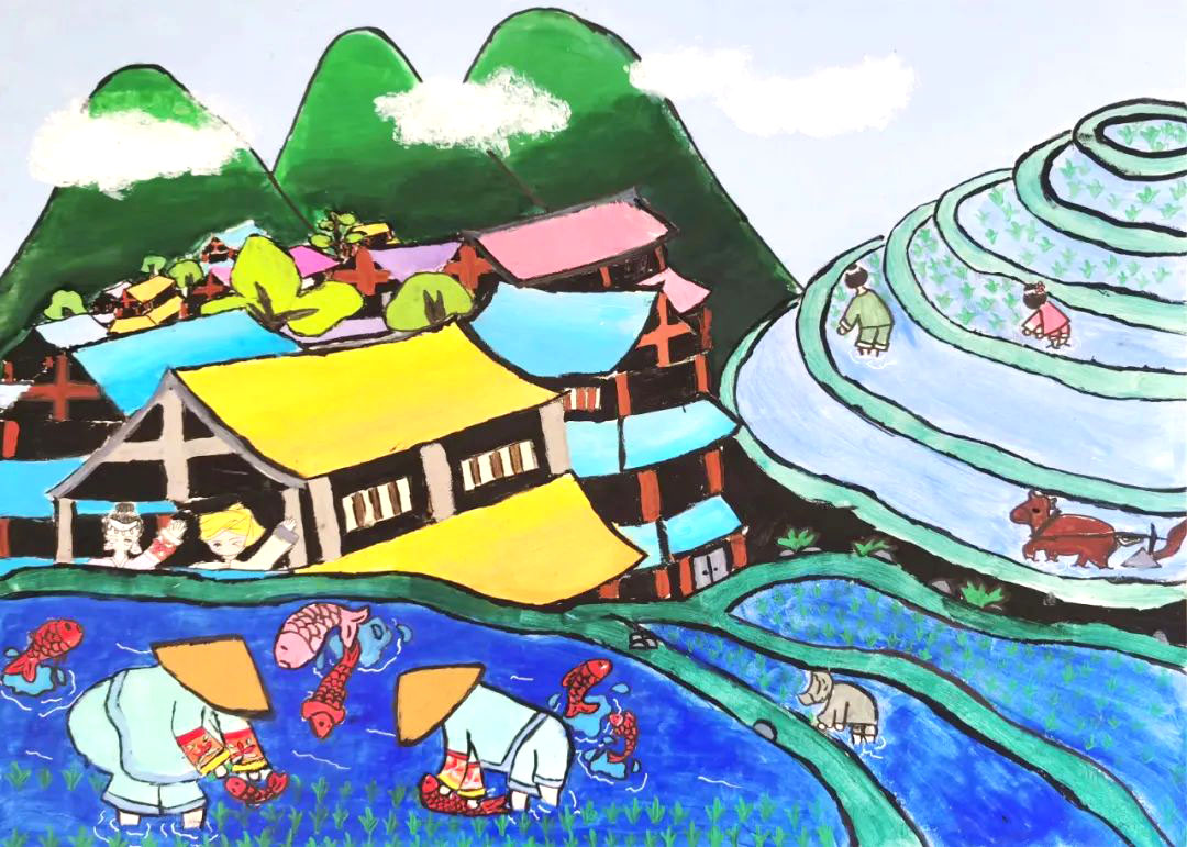 “喜迎二十大 永远跟党走 奋进新征程”优秀绘画作品-图1