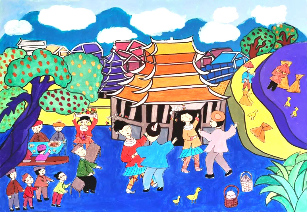 迎接党的二十大胜利召开 喜迎二十大优秀绘画作品中学组-图5