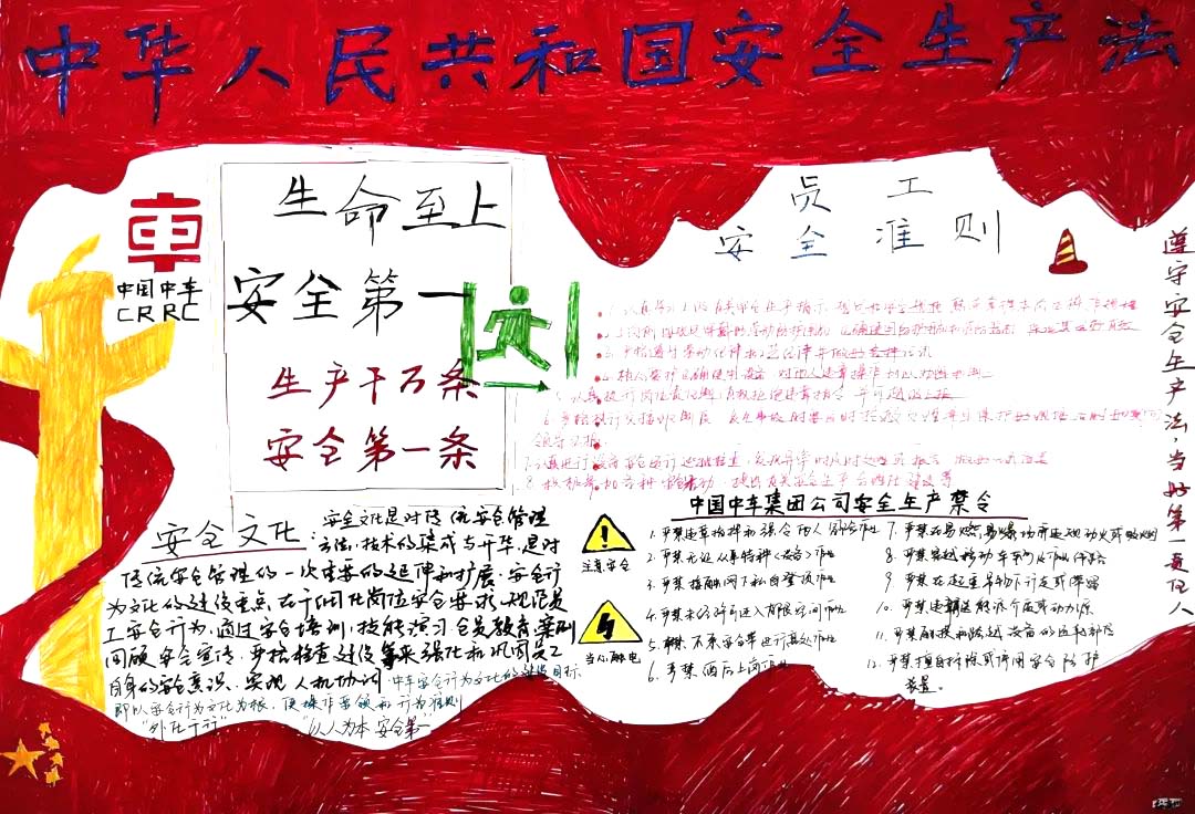 安全生产月的手抄报这样画最好看-图5