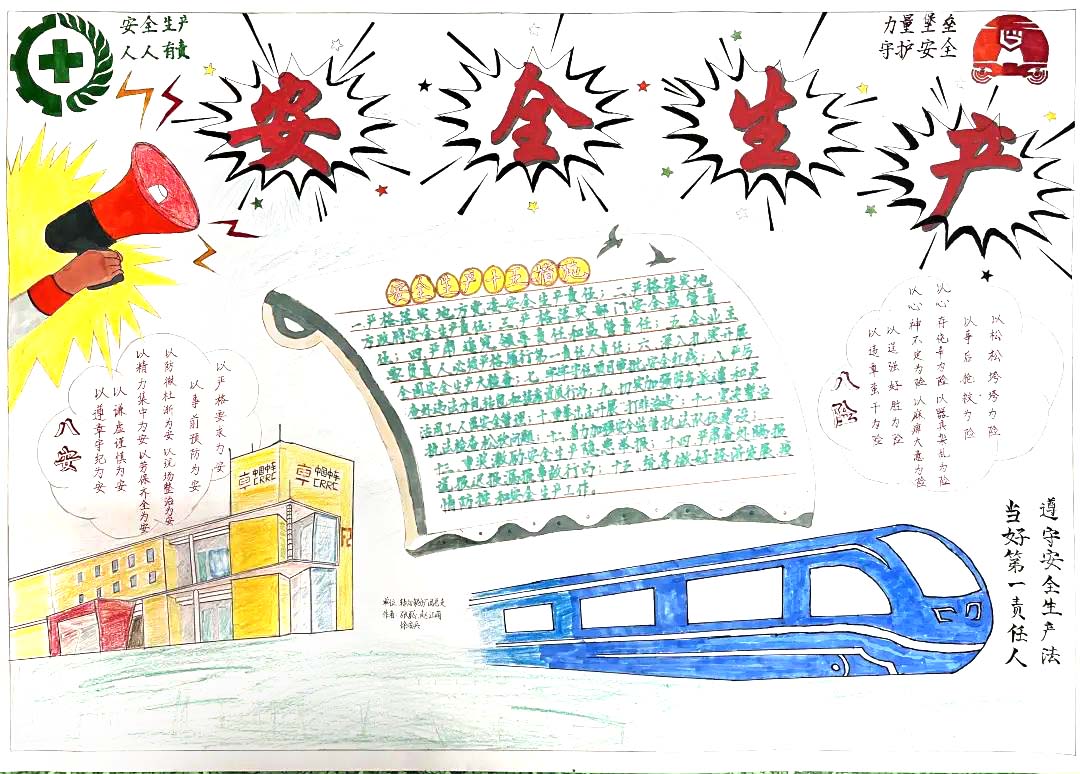 2022安全生产月主题手抄报简单好画又漂亮-图1
