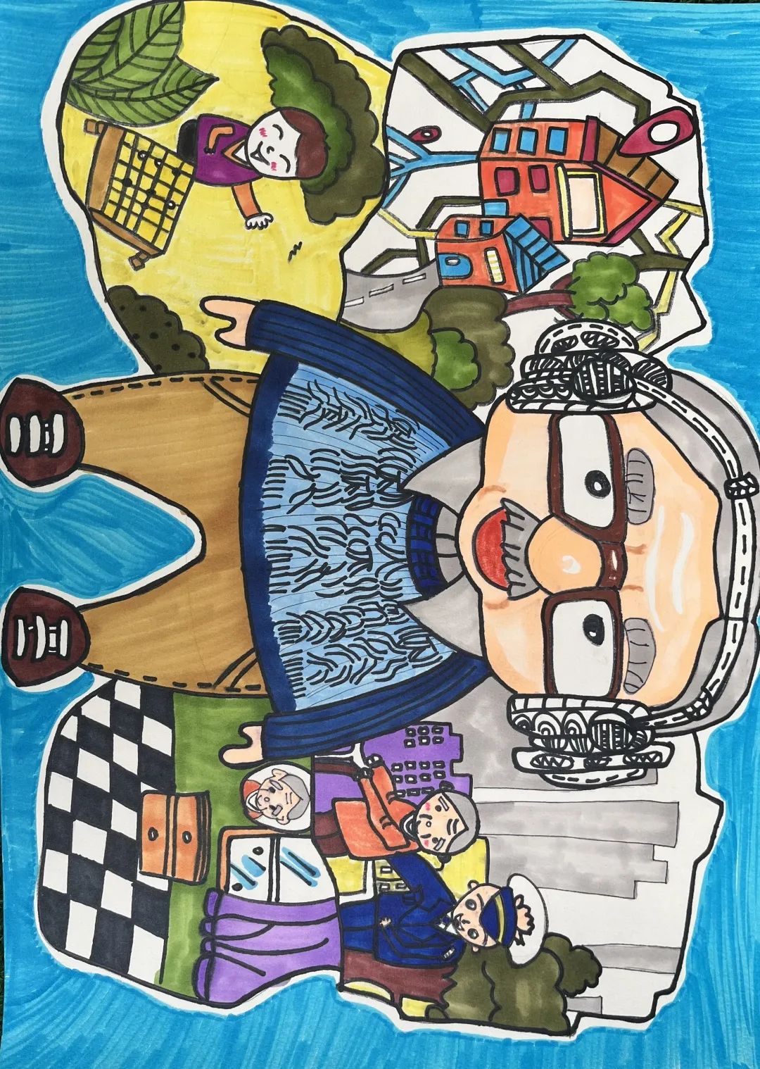 阿兹海默患者多功能耳机 科幻儿童绘画（附:创意说明）