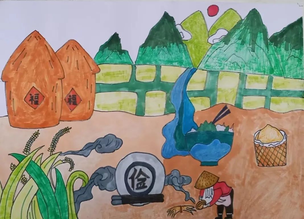 “浪费可耻 节约光荣”主题绘画作品-图3