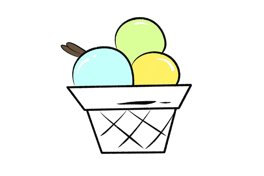 可爱冰激凌简笔画-图5