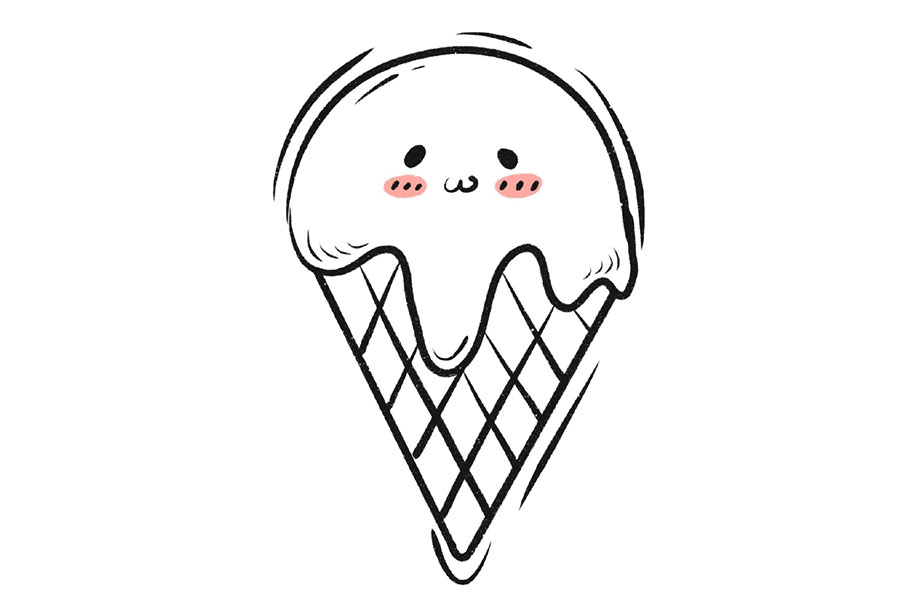 可爱冰激凌简笔画-图6