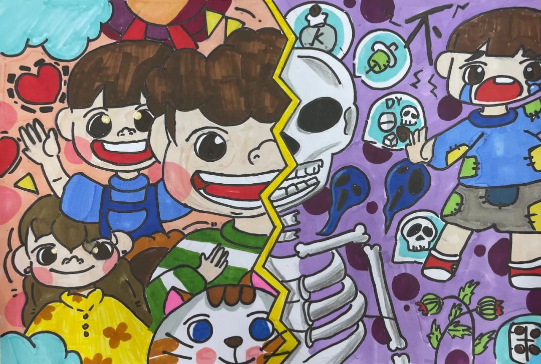 禁毒创意绘画作品欣赏5张-图5