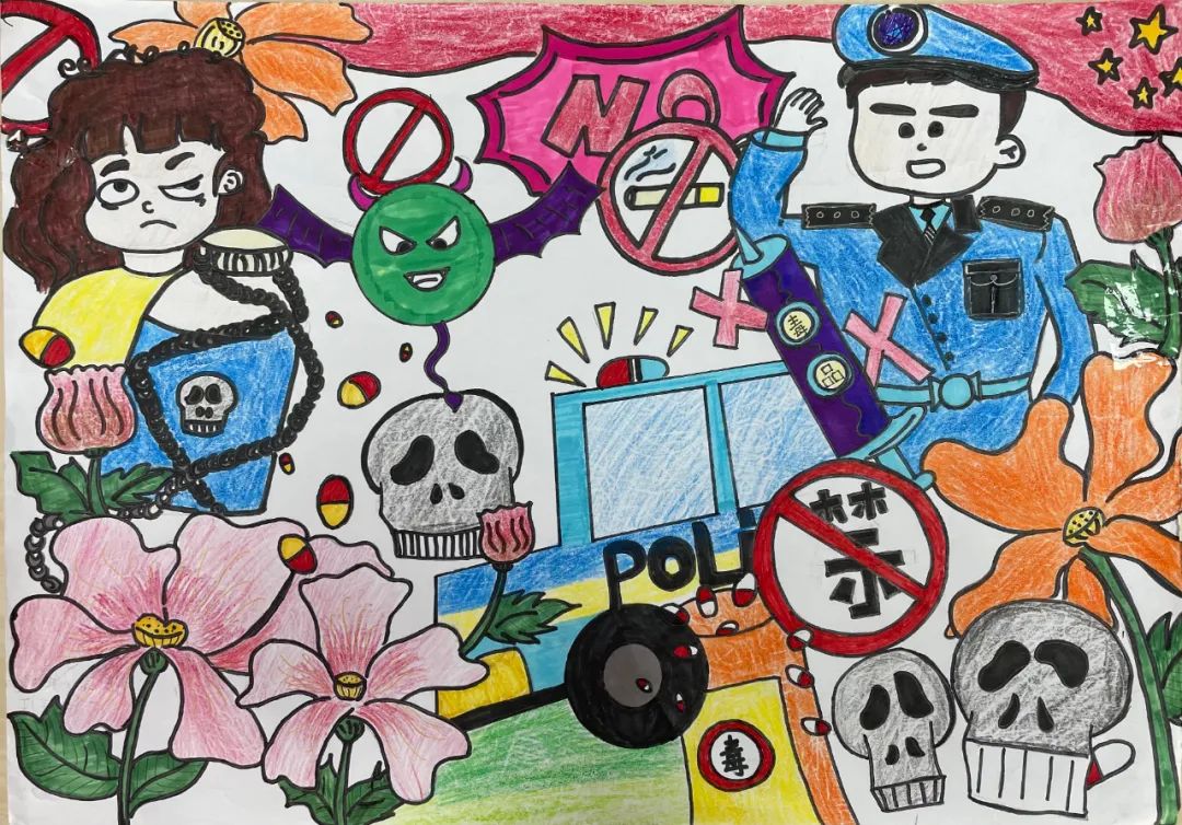 二年级禁毒比赛获奖作品展示-图2