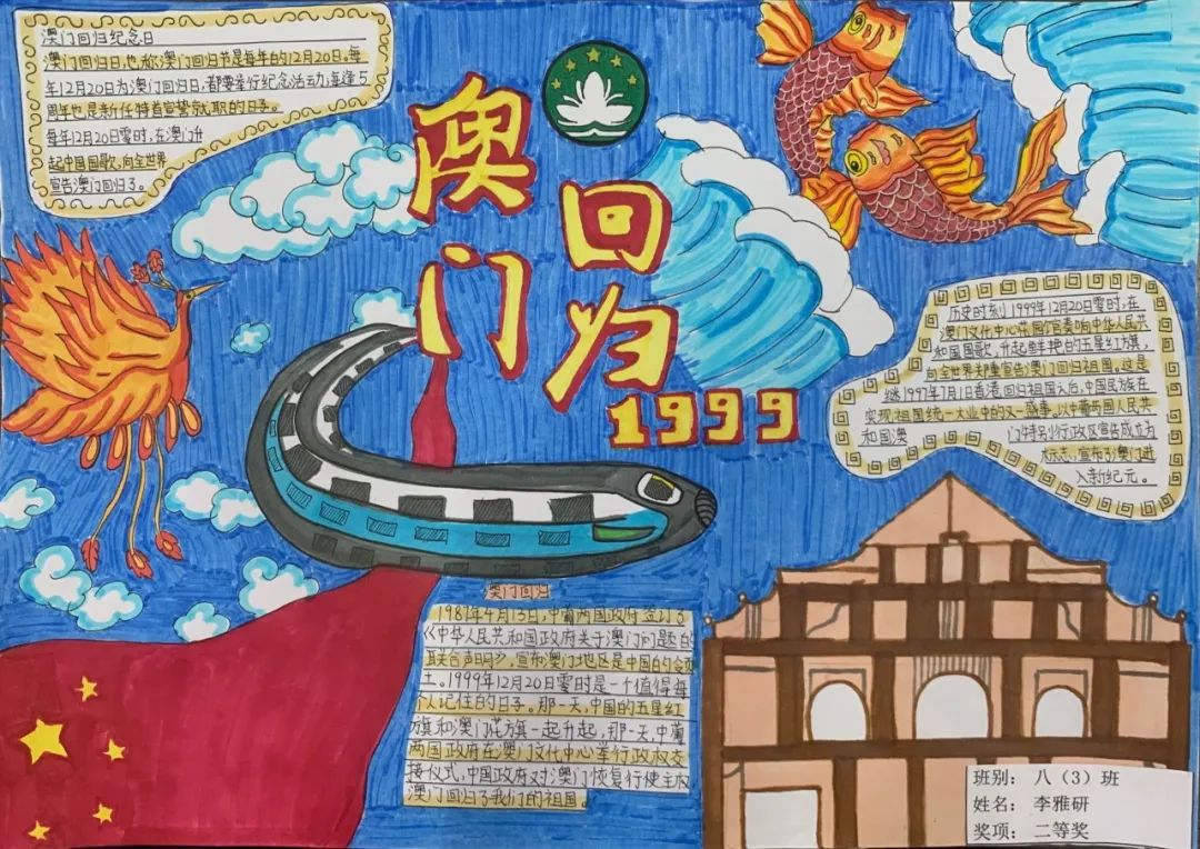 庆祝澳门回归23周年手抄报一等奖（8张）-图3