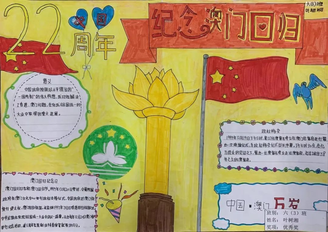 关于澳门回归的手抄报图片及内容-图8