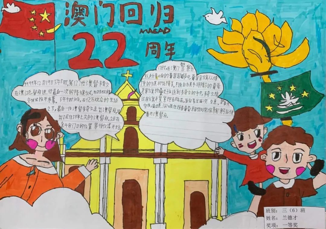 澳门回归手抄报绘画简单又漂亮（7张）-图6