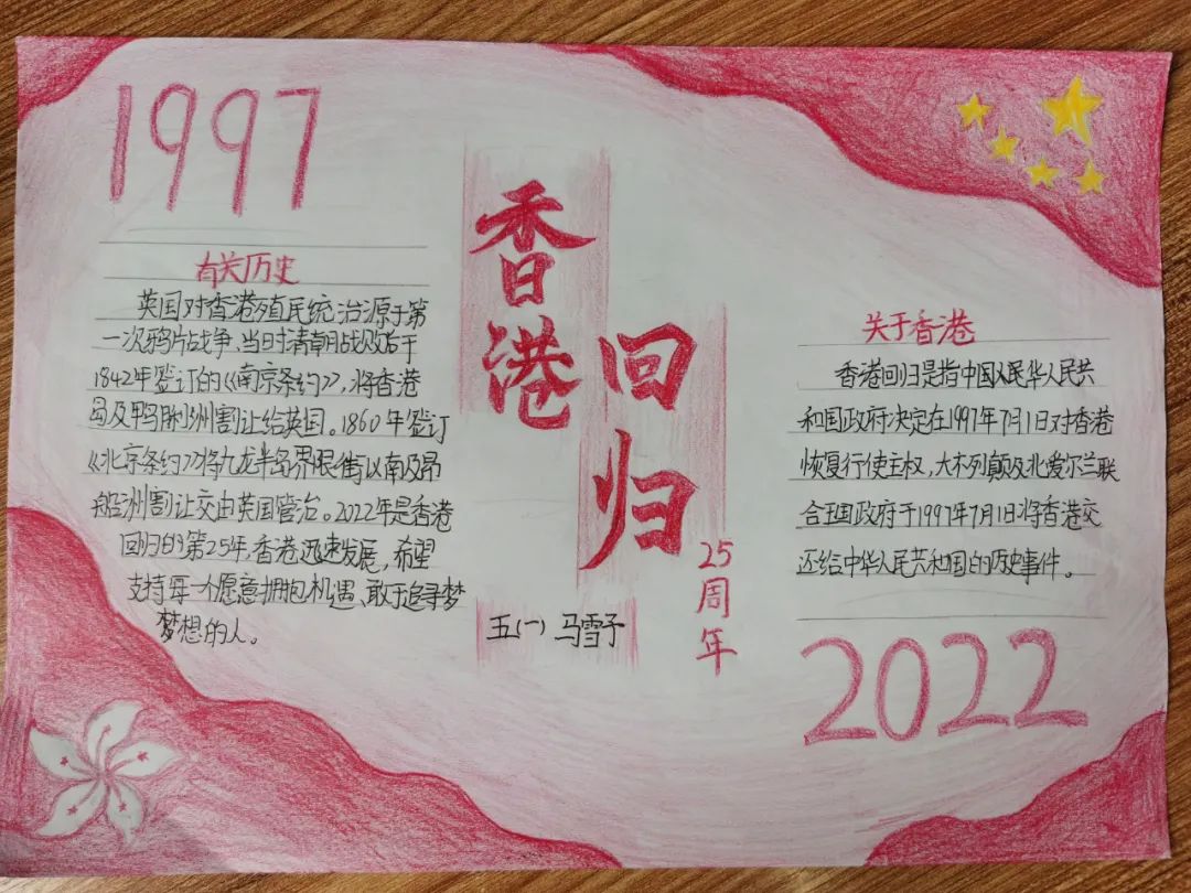 香港回归主题手抄报怎么画-图1