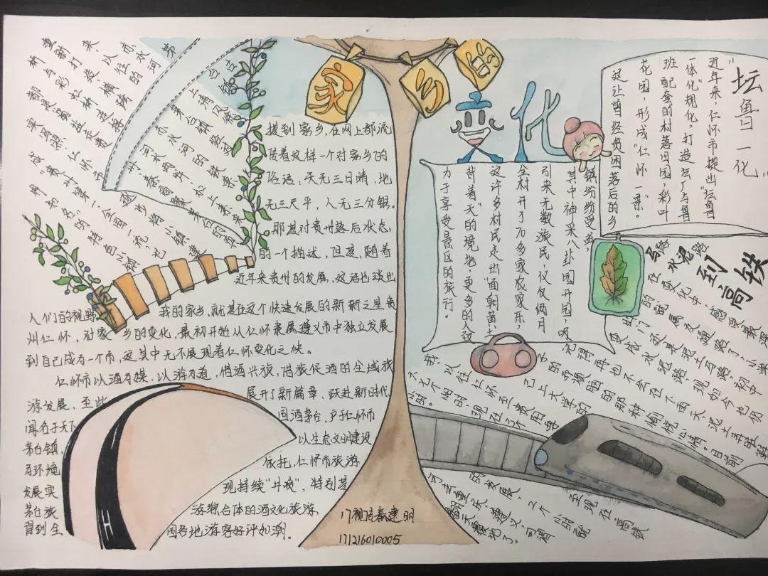 小学我与家乡同发展的手抄报怎么画-图2