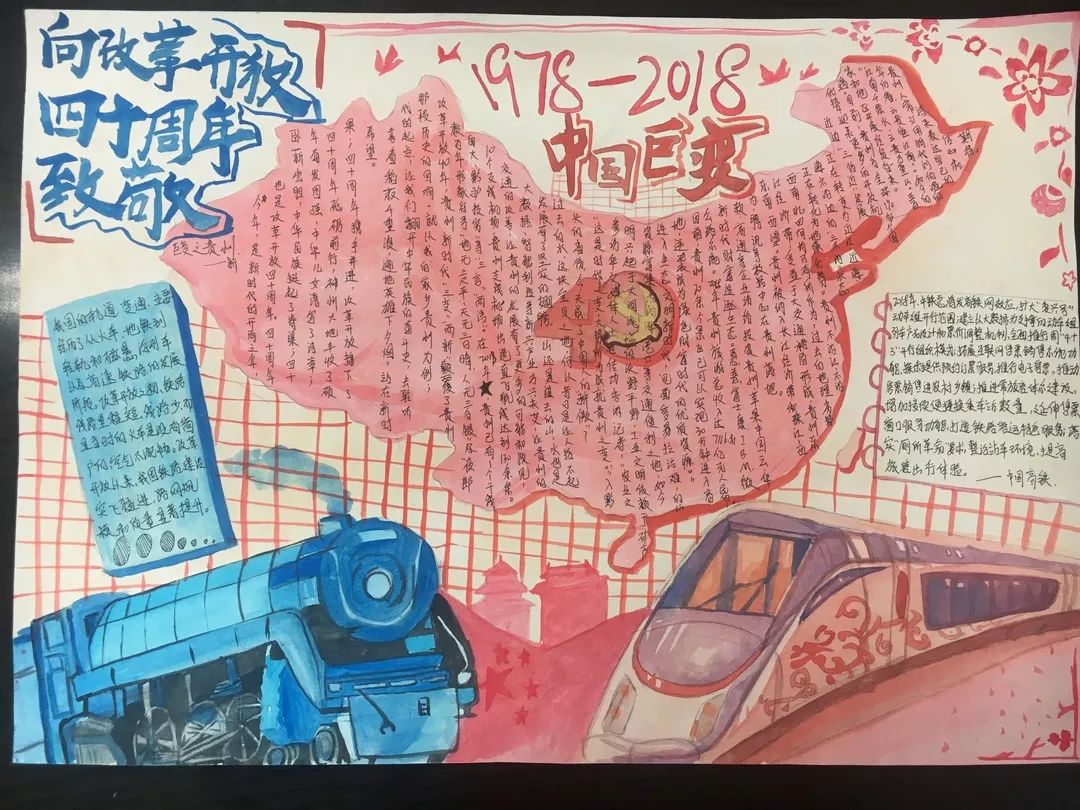 我与改革开放共成长主题手抄报（8张）-图2