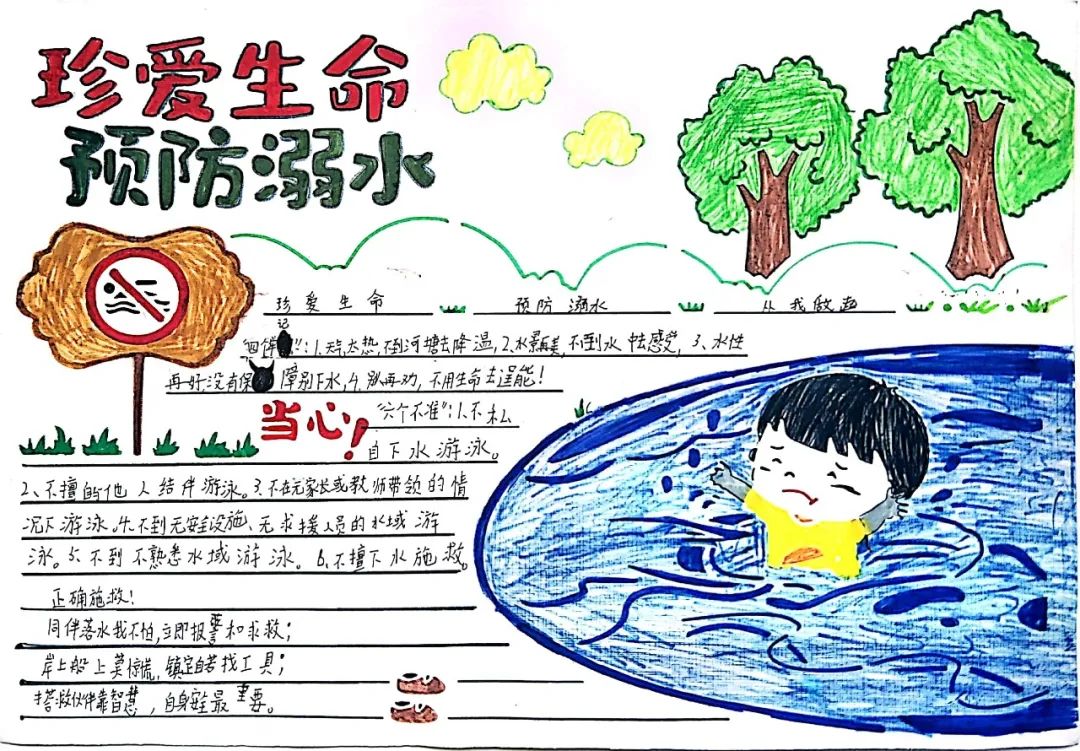 步骤3：“生命”是一个多么鲜活的词语！现实中一件件本不该发生的事件，是否让你有刻骨心痛？珍爱生命，预防溺水，四个牢记，六个不准，从我做起！