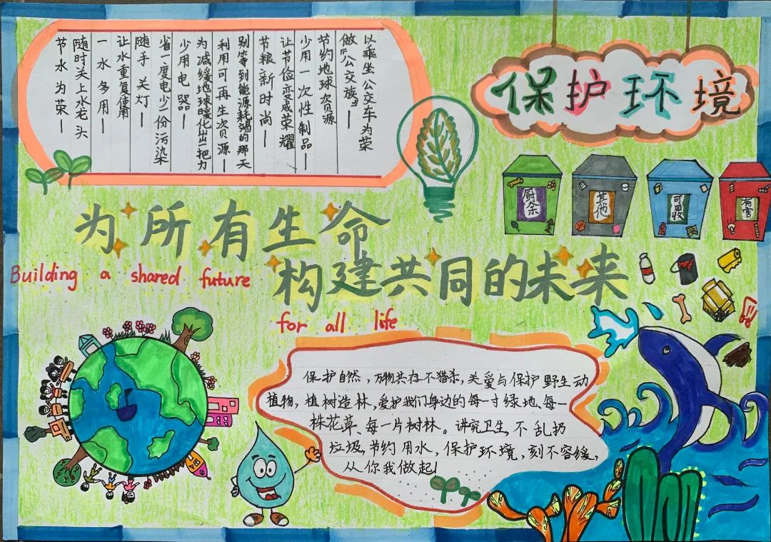 “绿色低碳,节能先行”手抄报优秀作品-图5