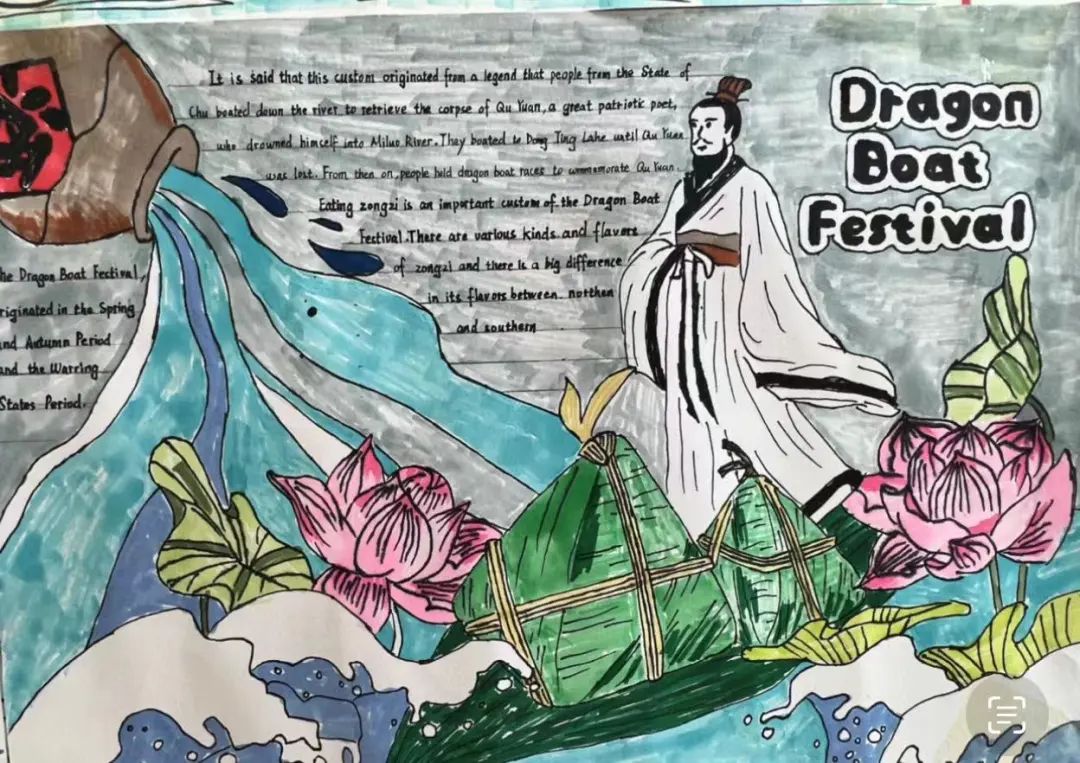 ＂浓浓粽叶香,悠悠端午情＂英语手抄报9张-图6