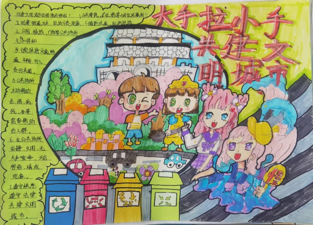 2022最新创建文明城市主题手抄报（8张）-图7