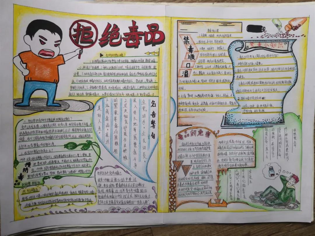 简单漂亮的禁毒知识手抄报5张-图2