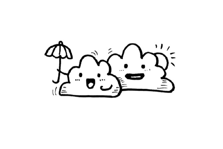 阴晴圆缺 11张简单又可爱的天气简笔画图片-图2