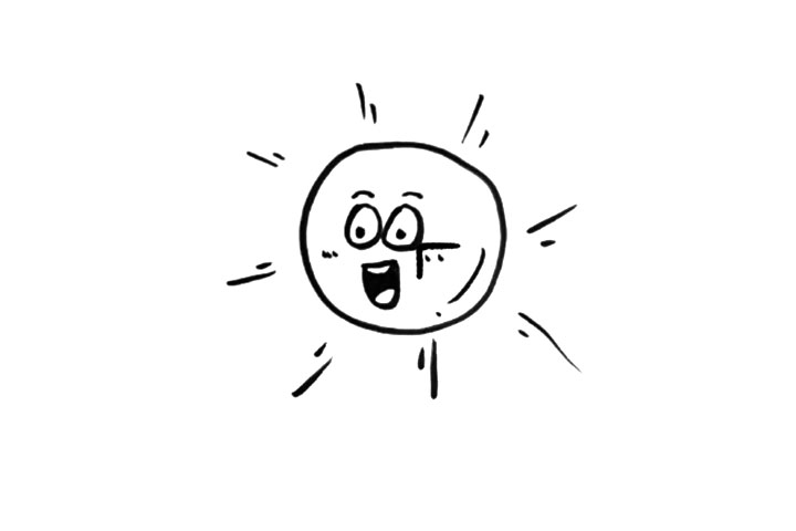 阴晴圆缺 11张简单又可爱的天气简笔画图片-图6