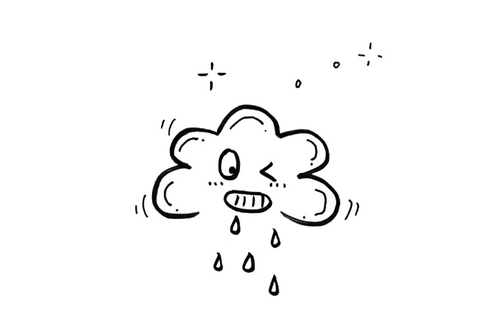 阴晴圆缺 11张简单又可爱的天气简笔画图片-图9