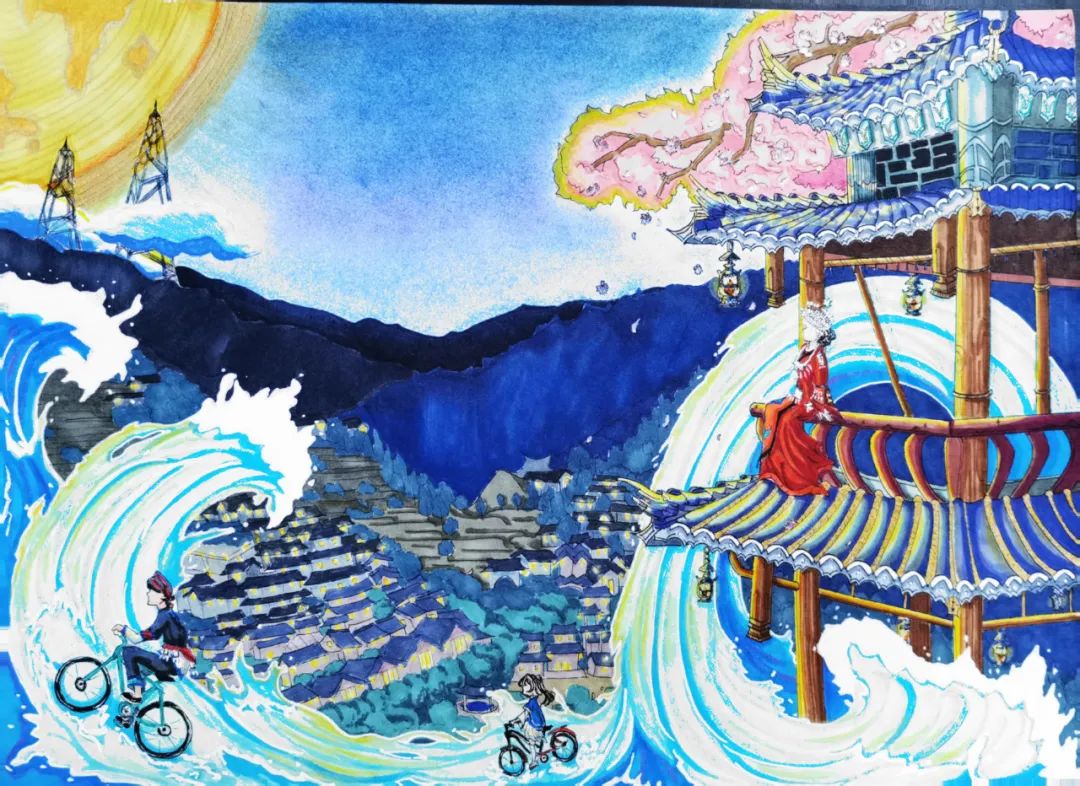 中小学生生态文明教育绘画大赛作品-图3