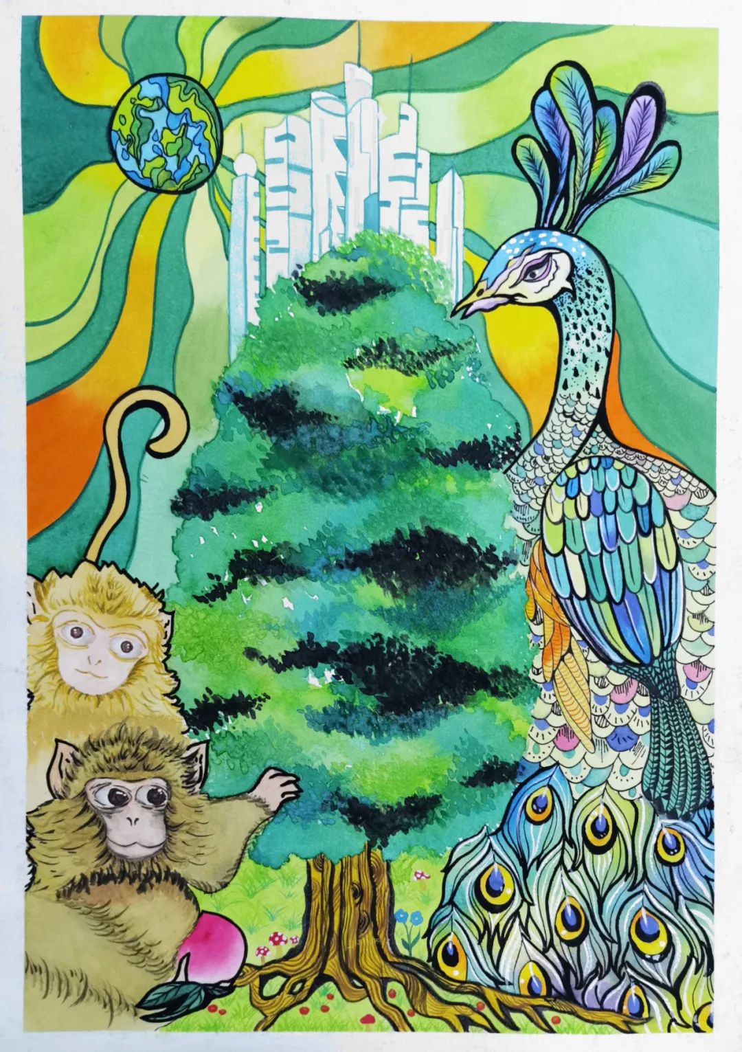 生态文明主题绘画优秀作品“以笔绘家乡 画出生态美”-图9