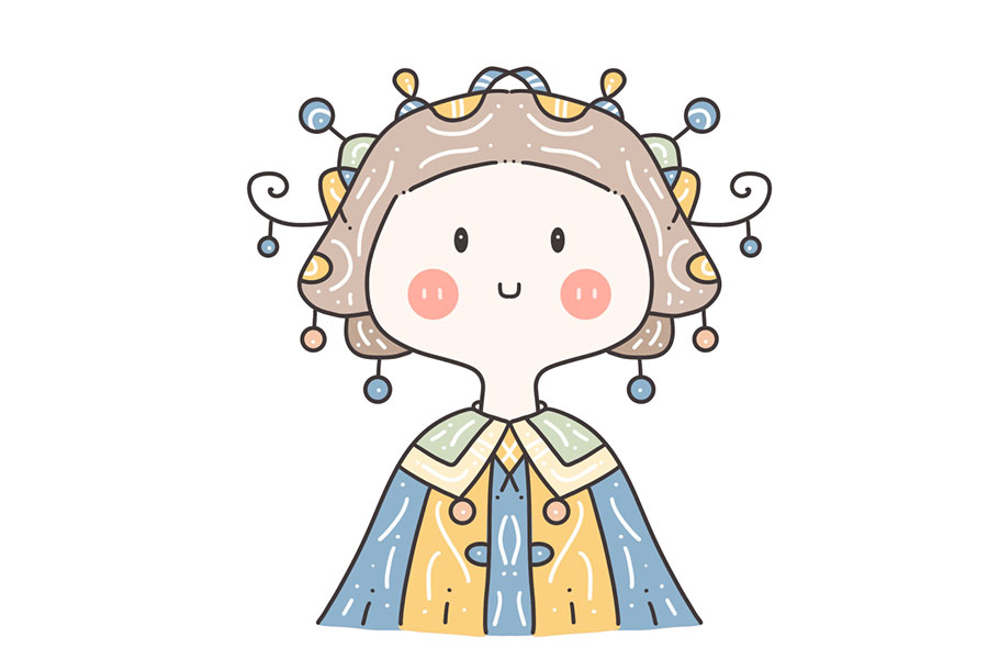 古风简笔画头像 小朋友们都爱画的古风小女孩简笔画图片-图5