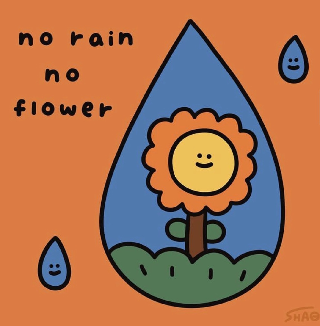 温暖可爱的简笔插画 可爱的画，图中的英文小短句好治愈-图5