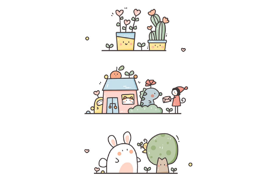 治愈系可爱简笔画图片-图3