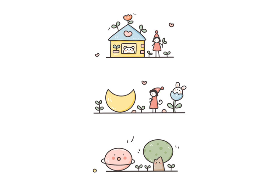 治愈系可爱简笔画图片-图6
