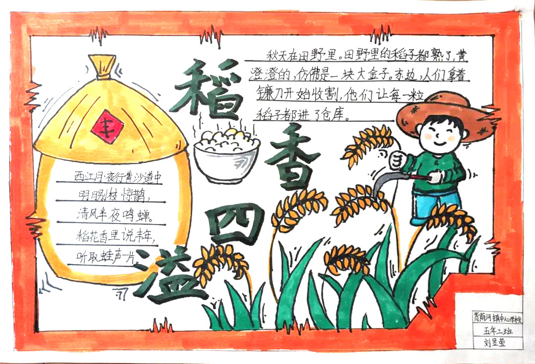 6张漫话稻乡走进五常主题手抄报-图5