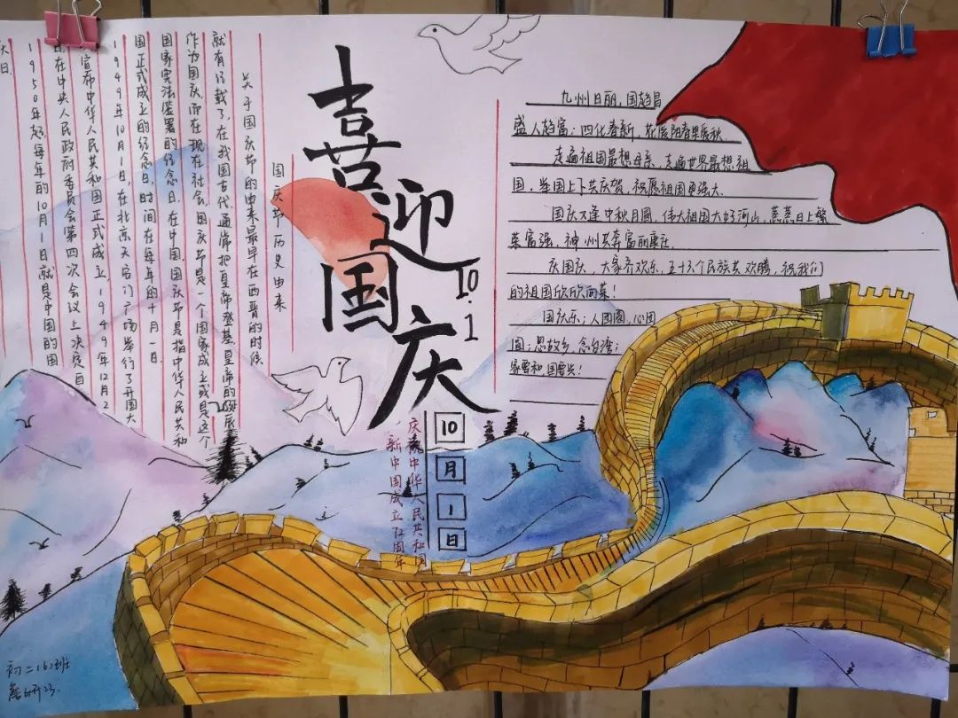 国庆节主题手抄报—喜迎国庆 礼赞祖国-图1