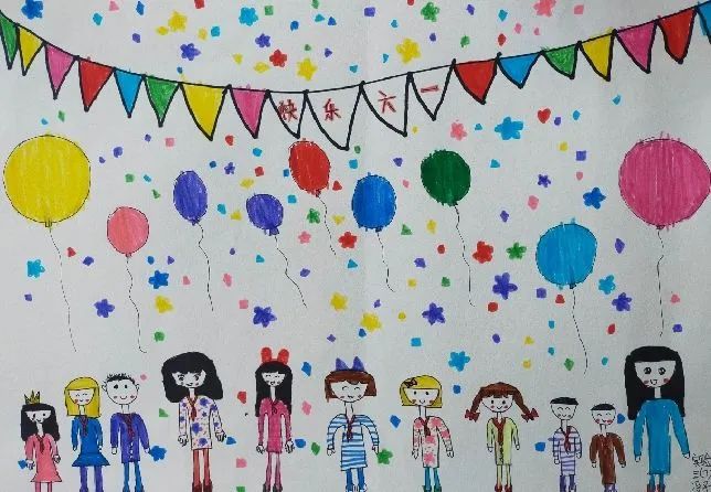 “童心向党 快乐成长”六一儿童绘画作品简单-图2