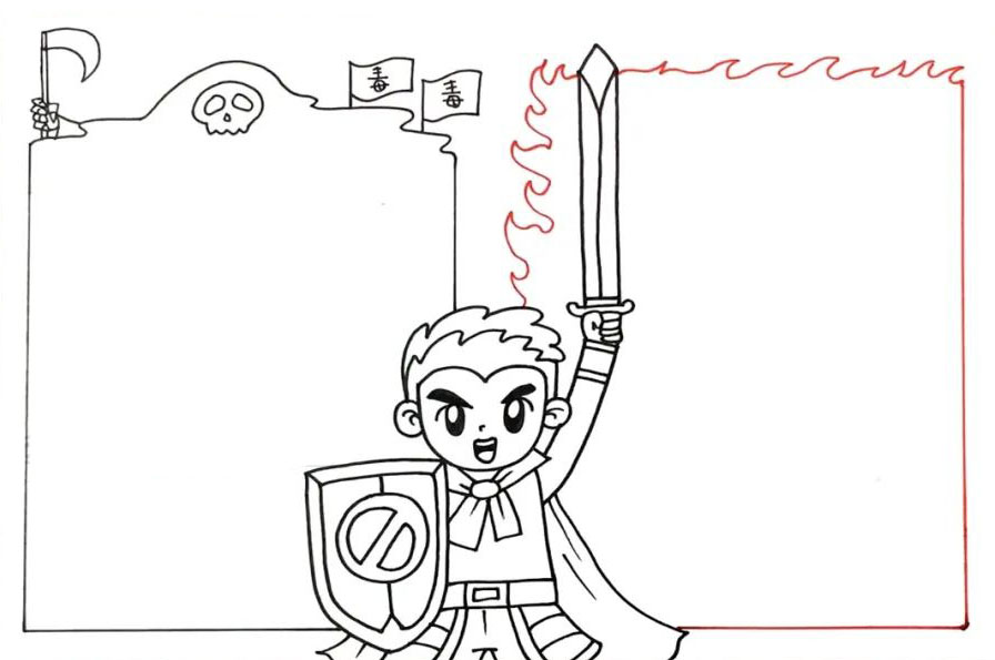 一款非常简单的禁毒手抄报绘画教程-图4