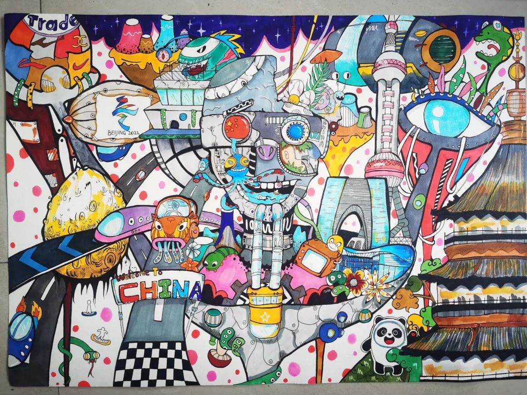 未来世界 科幻儿童绘画作品欣赏